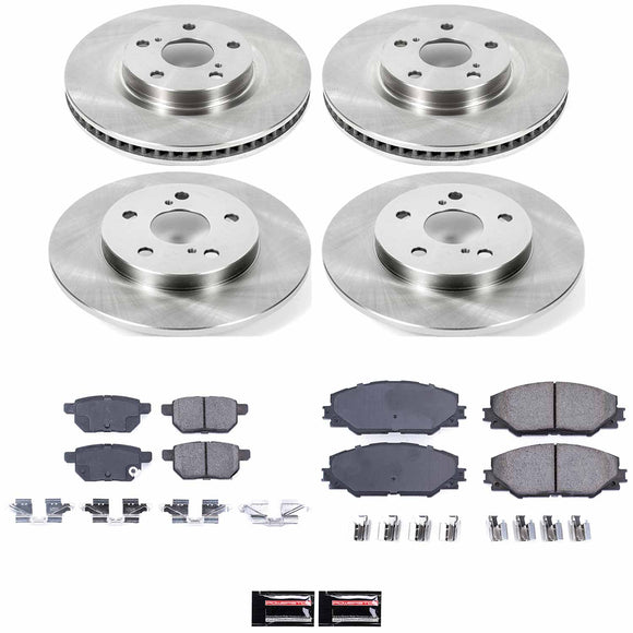 PowerStop OE Stock Replacement Low-Dust Ceramic Brake Pad and Rotor Kit