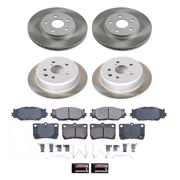PowerStop Semi-Coated Rotor and Low-Dust Ceramic Brake Pad Kit