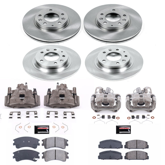 PowerStop OE Stock Replacement Low-Dust Ceramic Brake Pad, Rotor and Caliper Kit