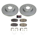 PowerStop Genuine Geomet Coated Rotor and Low-Dust Ceramic Brake Pad Kit
