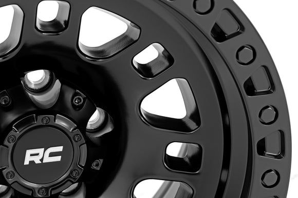 Rough Country 82 Series Gloss Black 17x9 6x5.5 ET-12 Wheel Rim