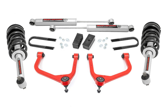 Rough Country Red 3.5 Inch Lift Kit for 25-26 Chevy Silverado 1500