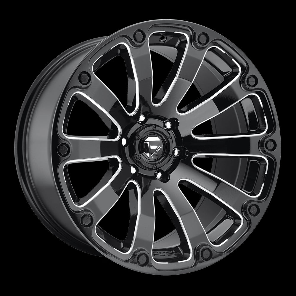 20X12 Fuel D598 DIESEL Gloss Black-MIL 8X165.1 ET-44 wheel/rim