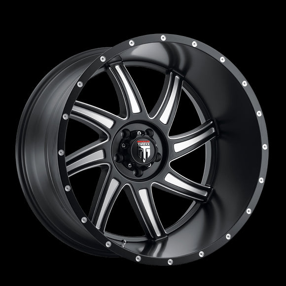 20x10 American Truxx Vortex Black/Milled 8x170 ET-24 wheel/rim