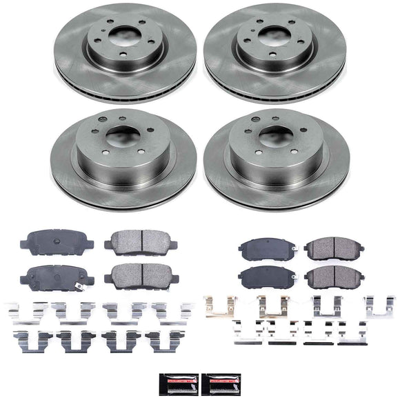 PowerStop OE Stock Replacement Low-Dust Ceramic Brake Pad and Rotor Kit