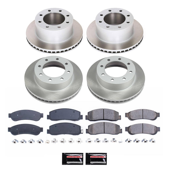 PowerStop Semi-Coated Rotor and Low-Dust Ceramic Brake Pad Kit