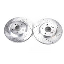 PowerStop Evolution Drilled Slotted Rotors Pair Front For Acura RL