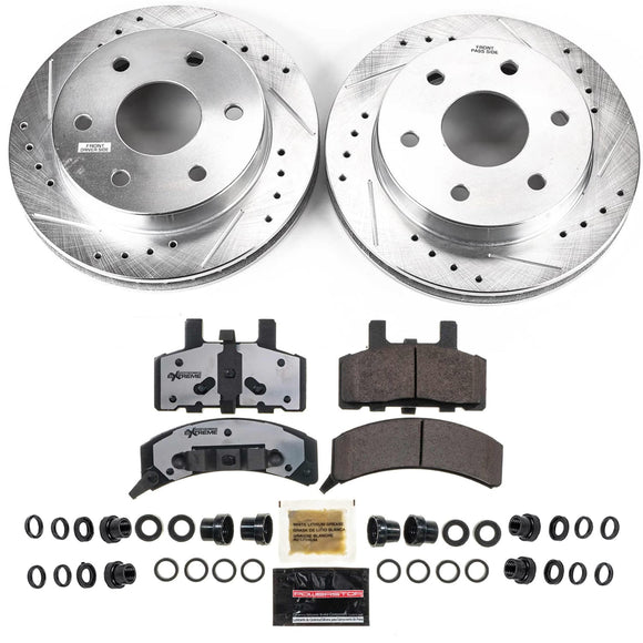 PowerStop Z36 Carbon-Fiber Ceramic Brake Pad with Drilled and Slotted Rotor Kit