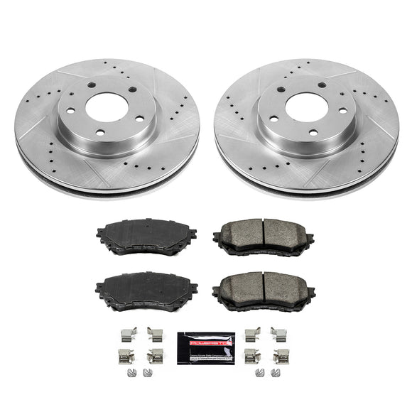PowerStop Z23 Daily Driver Carbon-Fiber Ceramic Brake Pad and Drilled & Slotted