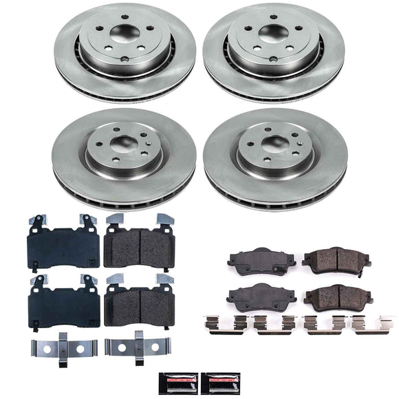 PowerStop OE Stock Replacement Low-Dust Ceramic Brake Pad and Rotor Kit
