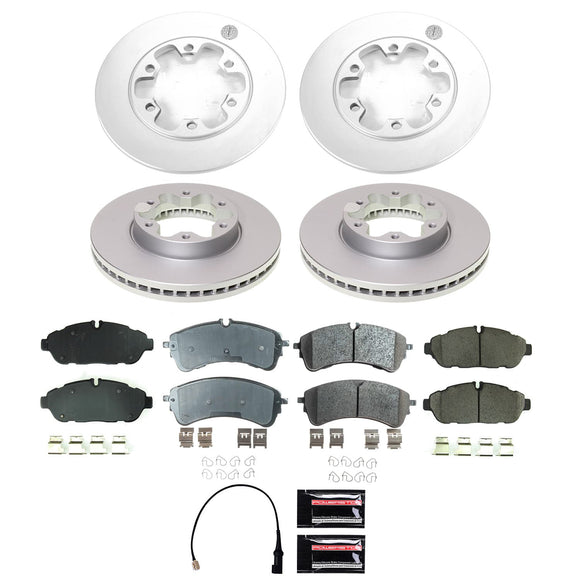 PowerStop Genuine Geomet Coated Rotor and Low-Dust Ceramic Brake Pad Kit