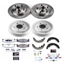 PowerStop Z36 Ceramic Brake Pads with Drilled Slotted Rotors and Drum Shoe Kit