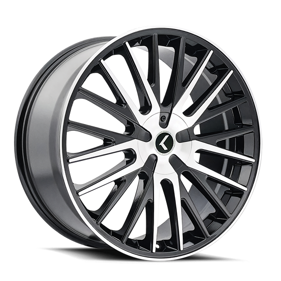 22x8.5 Kraze Double Down Gloss Black Machined 5x115 ET38 CB74.1 Wheel Rim
