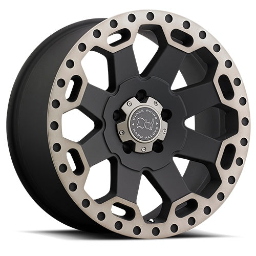 17x9 Black Rhino Warlord Matte Black Machined Dark Tint Lip 8x165.1 ET12 Wheel