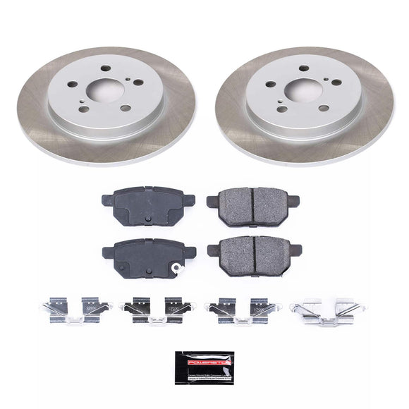 PowerStop Semi-Coated Rotor and Low-Dust Ceramic Brake Pad Kit
