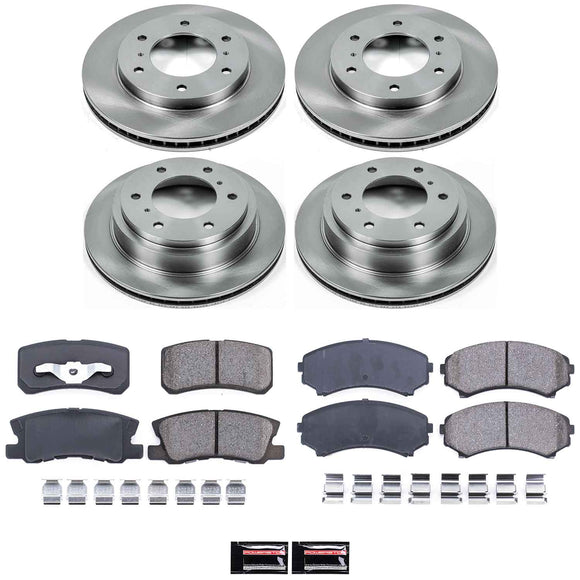 PowerStop OE Stock Replacement Low-Dust Ceramic Brake Pad and Rotor Kit