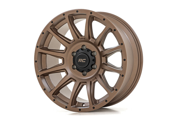 18x9 Rough Country 90 Series Bronze 5x5.0 ET-12 Wheel Rim