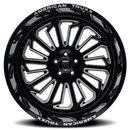 20x12 American Truxx AT1916 Butcher Black Milled 6x135 ET-25 Wheel Rim