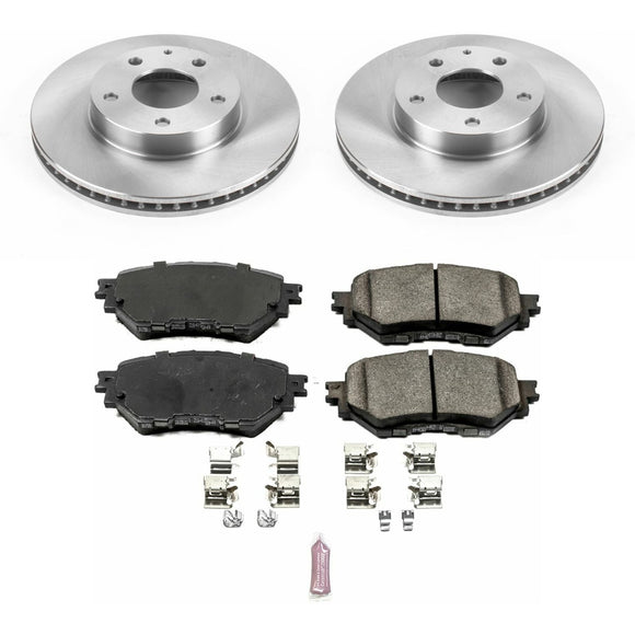 PowerStop OE Stock Replacement Low-Dust Ceramic Brake Pad and Rotor Kit