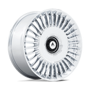 22X9 Asanti Black ABL-40 Tiara Chrome 5X112 5X120 ET27 Wheel Rim-2