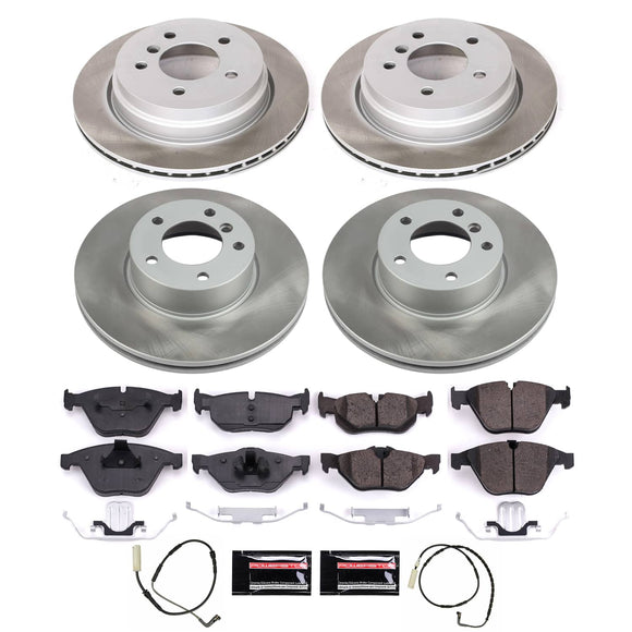 PowerStop Semi-Coated Rotor and Low-Dust Ceramic Brake Pad Kit