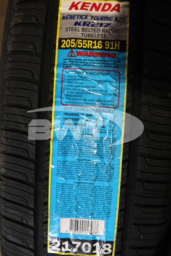 Kenda Kenetica Touring AS KR217 Tire(s) 205/55R16 91H SL 205/55-16 2055516