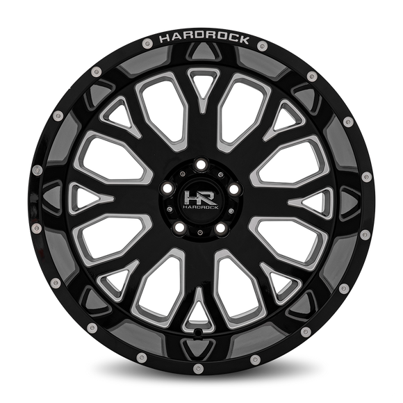20x12 Hardrock Slammer XPosed Gloss Black Milled 6x135 ET-44 wheel/rim