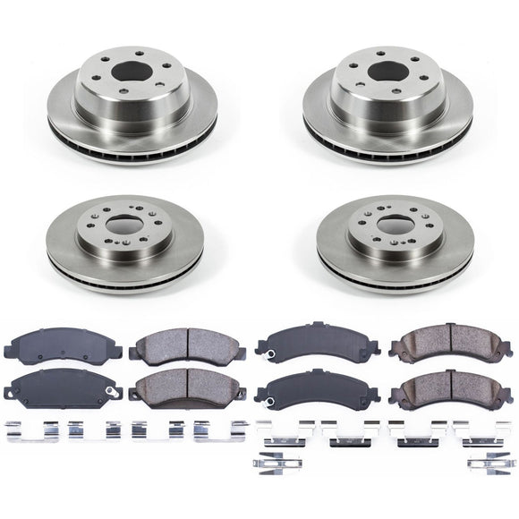 PowerStop OE Stock Replacement Low-Dust Ceramic Brake Pad and Rotor Kit