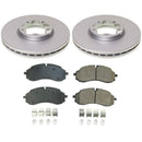 PowerStop Genuine Geomet Coated Rotor and Low-Dust Ceramic Brake Pad Kit