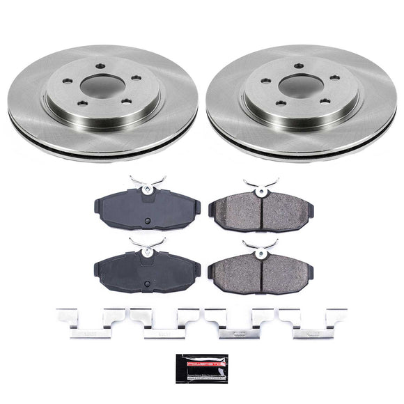 PowerStop OE Stock Replacement Low-Dust Ceramic Brake Pad and Rotor Kit