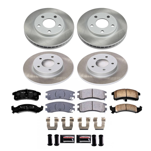 PowerStop Semi-Coated Rotor and Low-Dust Ceramic Brake Pad Kit