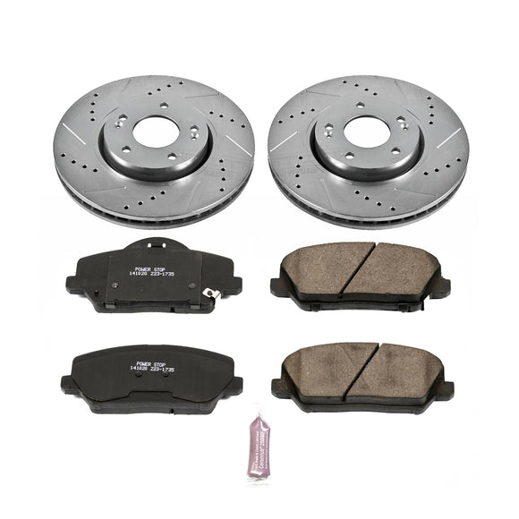 PowerStop Z23 Daily Driver Carbon-Fiber Ceramic Brake Pad and Drilled & Slotted