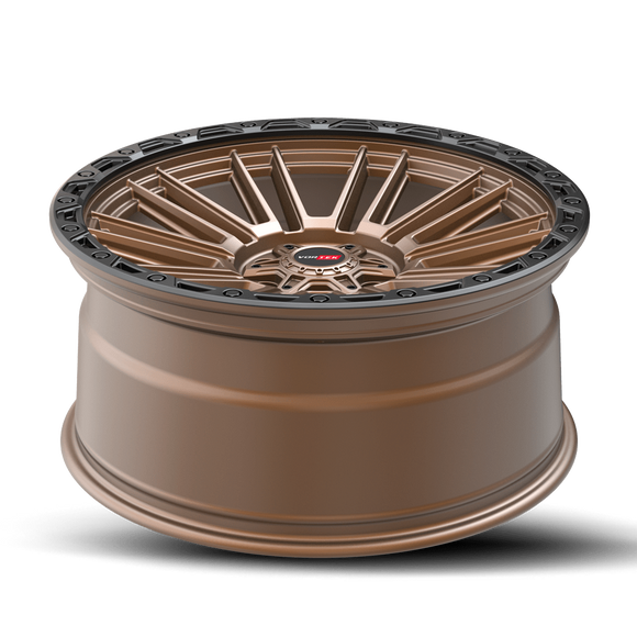 17x9 Vortek VRT-604 Zeus Matte Bronze Black Bead Ring 6x135 ET0 CB106.1 Wheel
