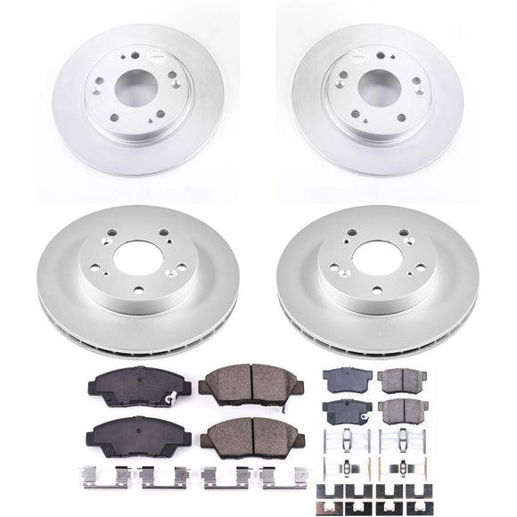 PowerStop Genuine Geomet Coated Rotor and Low-Dust Ceramic Brake Pad Kit