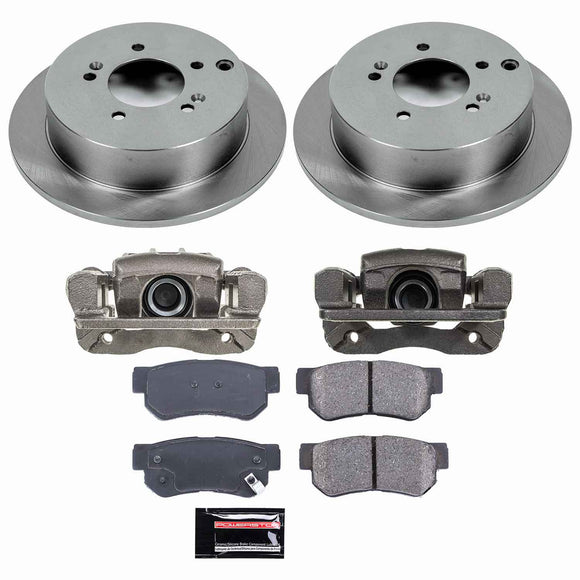 PowerStop OE Stock Replacement Low-Dust Ceramic Brake Pad, Rotor and Caliper Kit