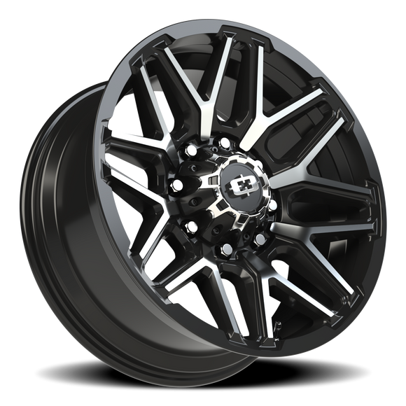 20X9 Vision 305 Rekluse Gloss Black Machined Face 8x165.1 8x6.5 ET-12 CB125.2