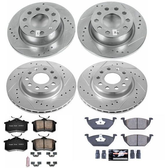 PowerStop Z23 Daily Driver Carbon-Fiber Ceramic Brake Pad and Drilled & Slotted