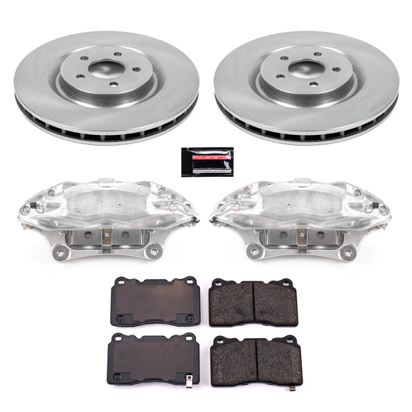 PowerStop OE Stock Replacement Low-Dust Ceramic Brake Pad, Rotor and Caliper Kit