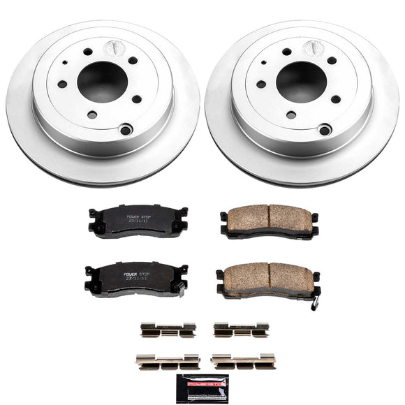 PowerStop Genuine Geomet Coated Rotor and Low-Dust Ceramic Brake Pad Kit