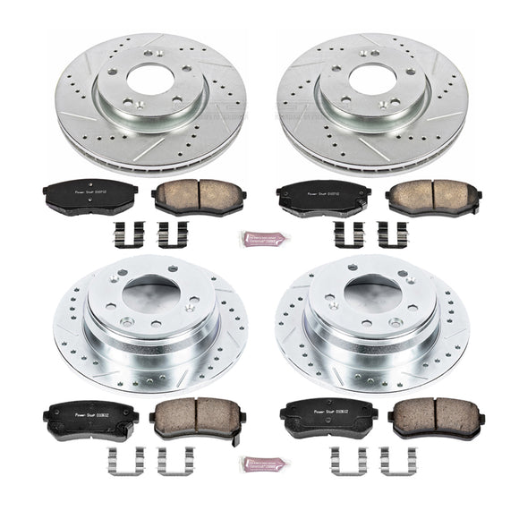 PowerStop Z23 Daily Driver Carbon-Fiber Ceramic Brake Pad and Drilled & Slotted