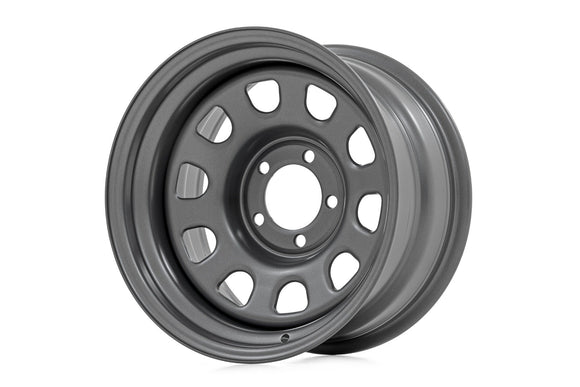 Rough Country Steel Wheel Gray 15x10 5x4.5 5x114.3 ET-39 Rim