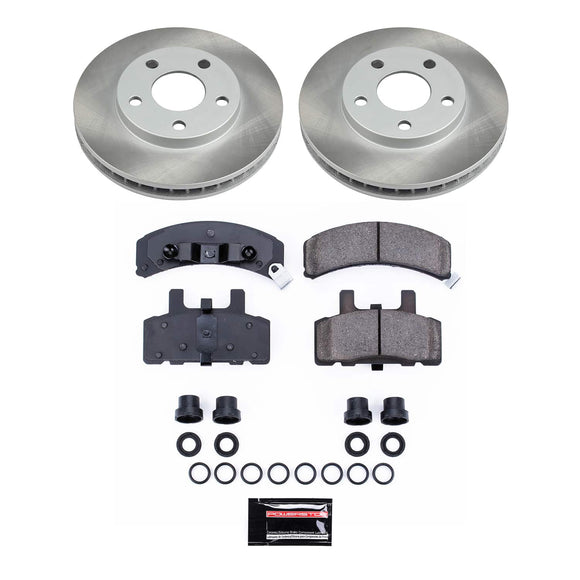 PowerStop Semi-Coated Rotor and Low-Dust Ceramic Brake Pad Kit