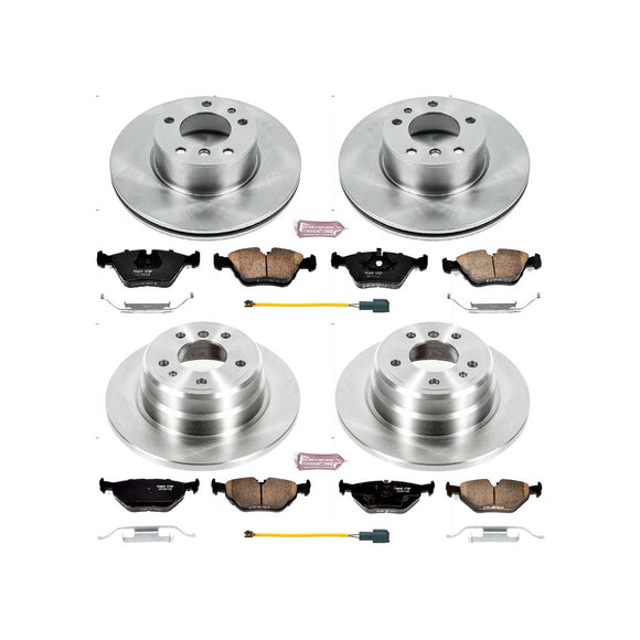 PowerStop OE Stock Replacement Low-Dust Ceramic Brake Pad and Rotor Kit