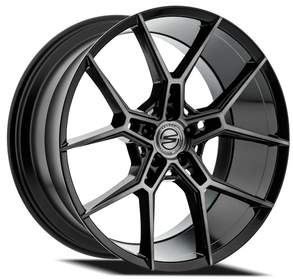 22x9 Select Precision Alloys Alpine Black Brushed DDT 5x112 ET18 Wheel