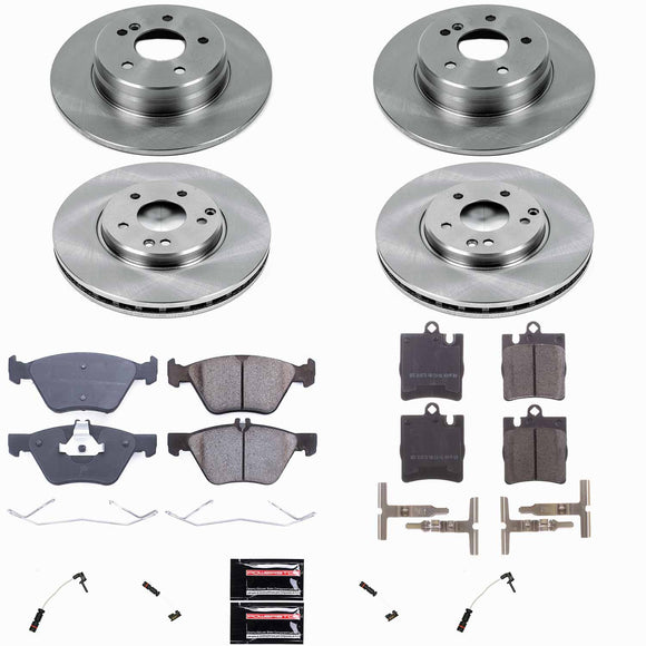 PowerStop OE Stock Replacement Low-Dust Ceramic Brake Pad and Rotor Kit