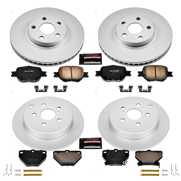 PowerStop Genuine Geomet Coated Rotor and Low-Dust Ceramic Brake Pad Kit