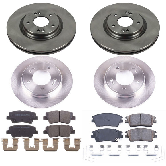 PowerStop OE Stock Replacement Low-Dust Ceramic Brake Pad and Rotor Kit