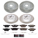 PowerStop Semi-Coated Rotor and Low-Dust Ceramic Brake Pad Kit