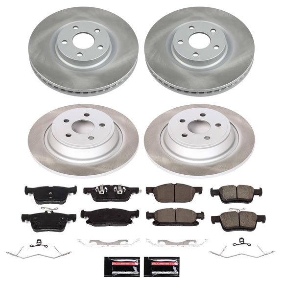 PowerStop Semi-Coated Rotor and Low-Dust Ceramic Brake Pad Kit