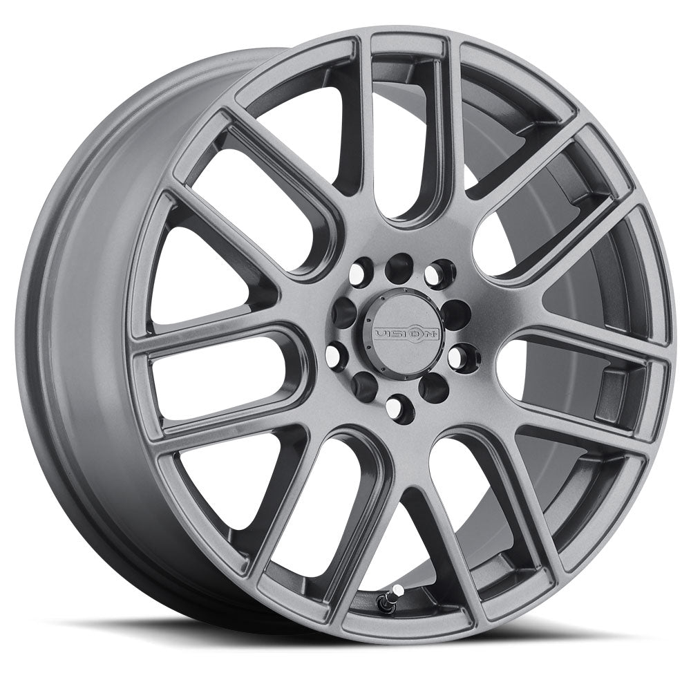 17x7.5 Vision 426H Cross Gunmetal 5x112 5x114.3 5x4.5 ET38 Wheel Rim